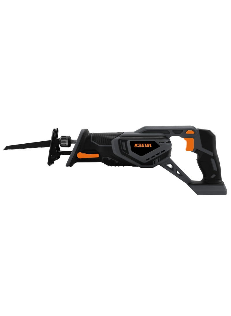 KSEIBI Cordless Reciprocating Saw 20V, Variable Speed 0-3800 SPM, (TOOL ONLY) Tool-Free Blade Change, Power Reciprocating Saws with Saw Blades for Wood, Metal, Plastic, PVC, Soft Metal Cutting.  - Image 3