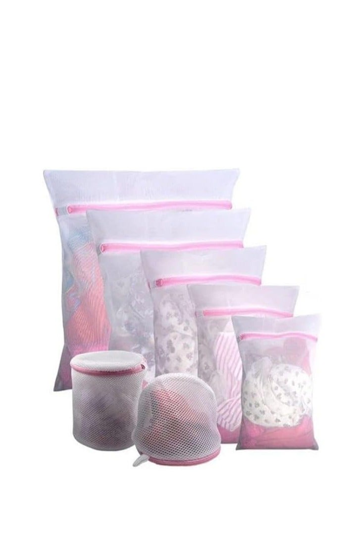 Beone 7Pcs Mesh Laundry Bags for Delicates with Premium Zipper, Travel Storage Organize Bag, Clothing Washing Bags for Laundry, Blouse, Bra, Hosiery, Stocking, Underwear, Lingerie  - Image 1