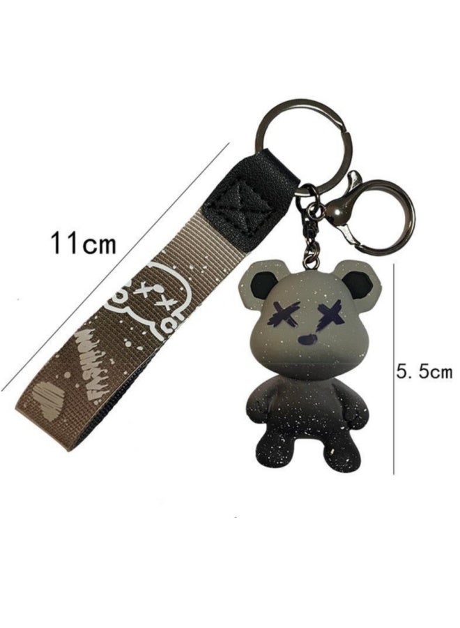 Colorful Chameleon Bear Keychain Green - Image 3