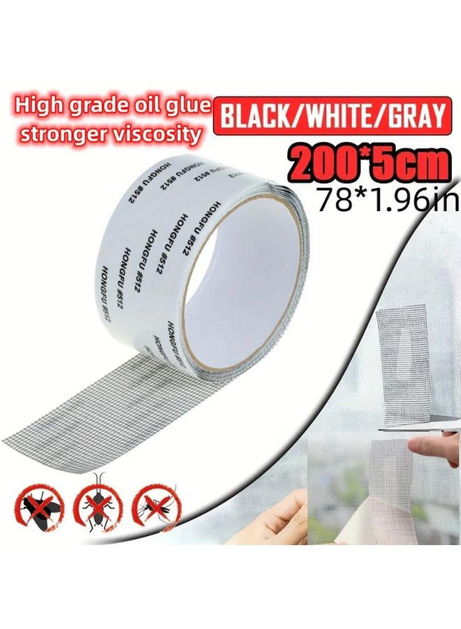 Gray Self Adhesive Mesh Tape For Repairing Window Screens And Keeping Insects Out - Image 5