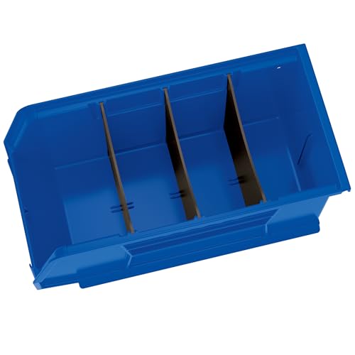 Akro-Mils 41230 Plastic Width Dividers for AkroBins Stackable Storage Bins Model 30230, Custom Storage Inserts for Tools, Crafts & Supplies, 6-Pack, Black - Image 4