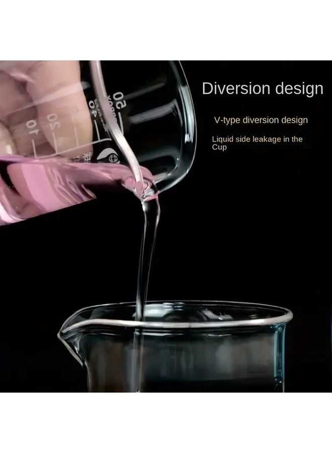 Durable Borosilicate Glass Beaker Set 5pcs V Shape Spout for Laboratory - Image 5