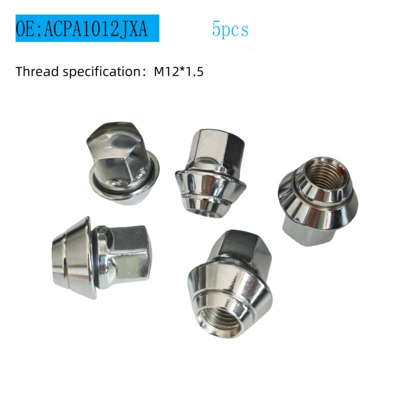 صواميل العجلات وأغطية المحور المركزي لسيارات فورد فوكس ومونديو وكوجا، 5 علب لكل عبوة M12x1.5 - Image 4