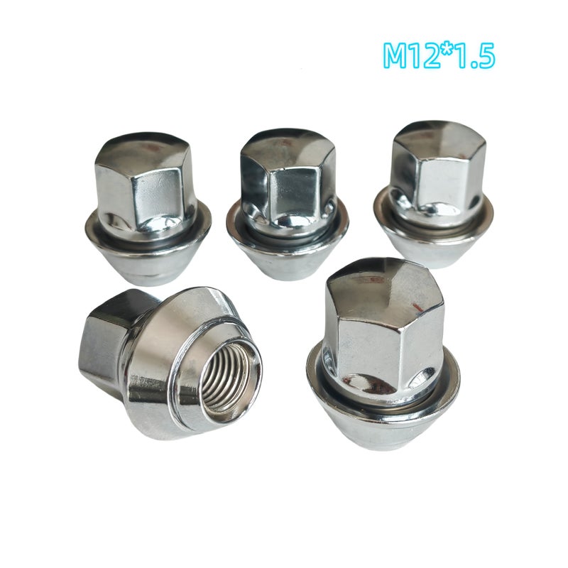 صواميل العجلات وأغطية المحور المركزي لسيارات فورد فوكس ومونديو وكوجا، 5 علب لكل عبوة M12x1.5 - Image 5