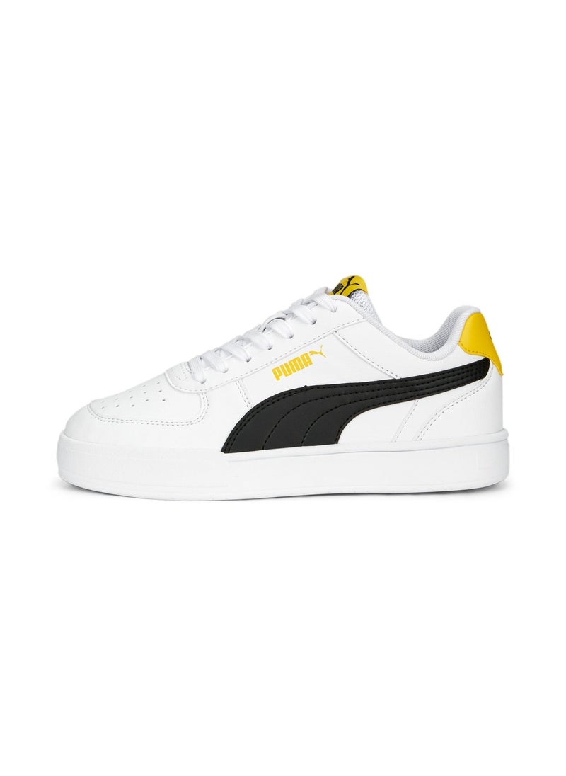PUMA Caven Unisex Youth White Casual Lace Up Sneakers - Image 1