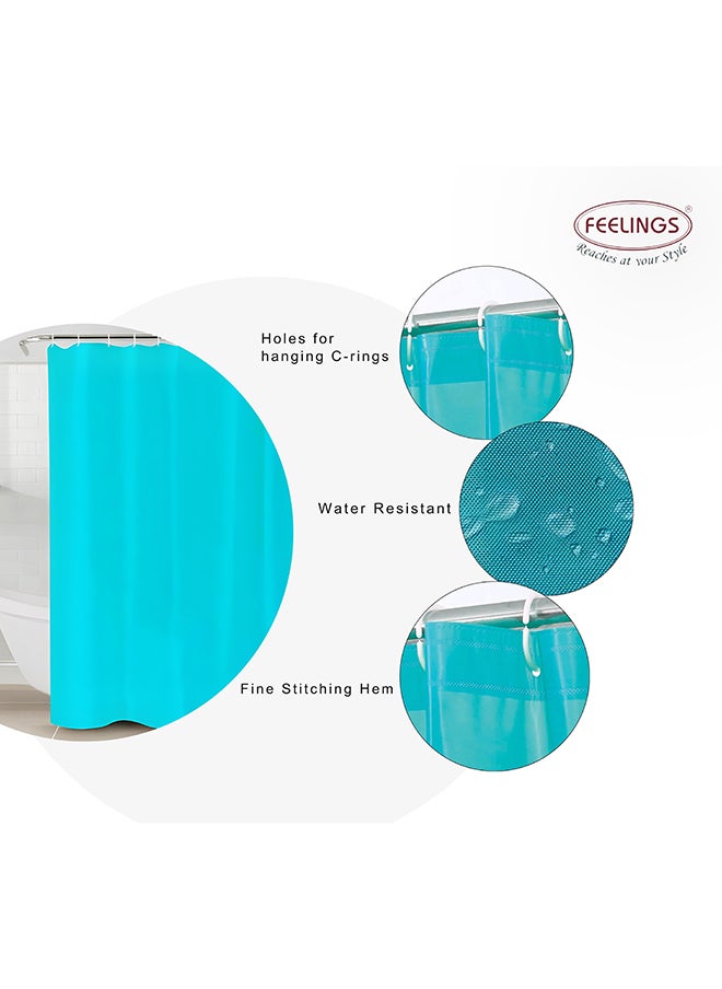 Feelings Feelings Bath Shower Curtain Blue 180X180Cm  - Image 3