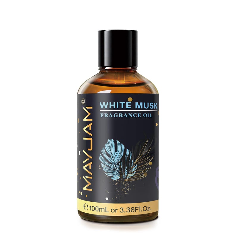 MAYJAM 100ML/3.38FL.OZ White Musk Fragrance Oils with Glass Dropper, Essential Oils for Diffusers for Home, Long Lasting Scented Oils for Diffusers Soap Candle Making - Image 2