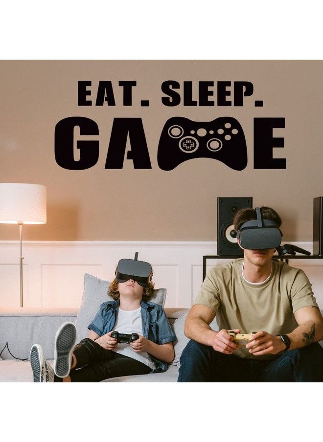 Outus Eat Sleep Game Wall Decal Glow In The Dark Gamer Boy Wall Stickers Vinyl Video Game Wall Decor Gaming Controller Wall Decals For Boys Room Kids Bedroom Home Playroom Decoration  - Image 3