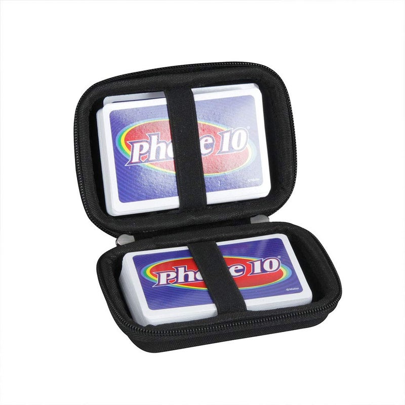 Hermitshell Hard Travel Case for Mattel Games Phase 10 Card Game Styles May Vary Not Including Cards Black - Image 2