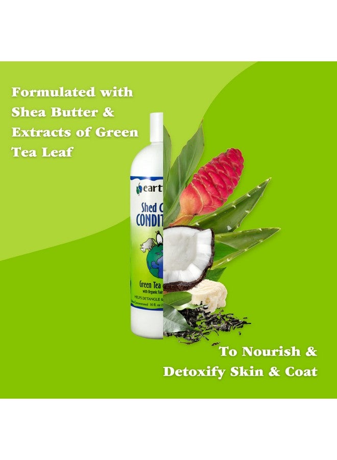 ايرث باث شامبو وبلسم للتحكم في تساقط الشعر للكلاب بالشاي الأخضر وأوابوهي - شامبو للكلاب خالٍ من القسوة، يساعد في تخفيف تساقط الشعر وقشرة الشعر، غسول لطيف للكلاب، صنع في الولايات المتحدة الأمريكية، مستلزمات استحمام للكلاب - 16 أونصة (مجموعة واحدة) - Image 3