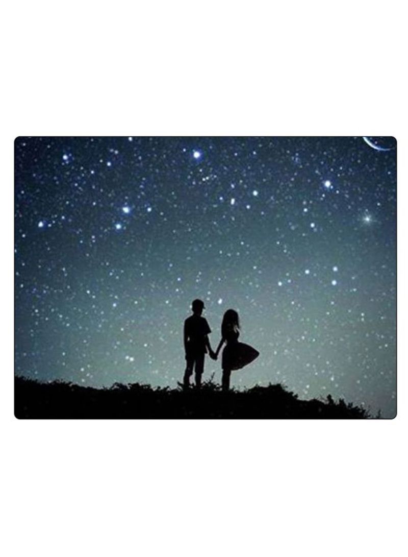 RKN Printed Anti-Slip Gaming Mouse Pad Black/Blue/White