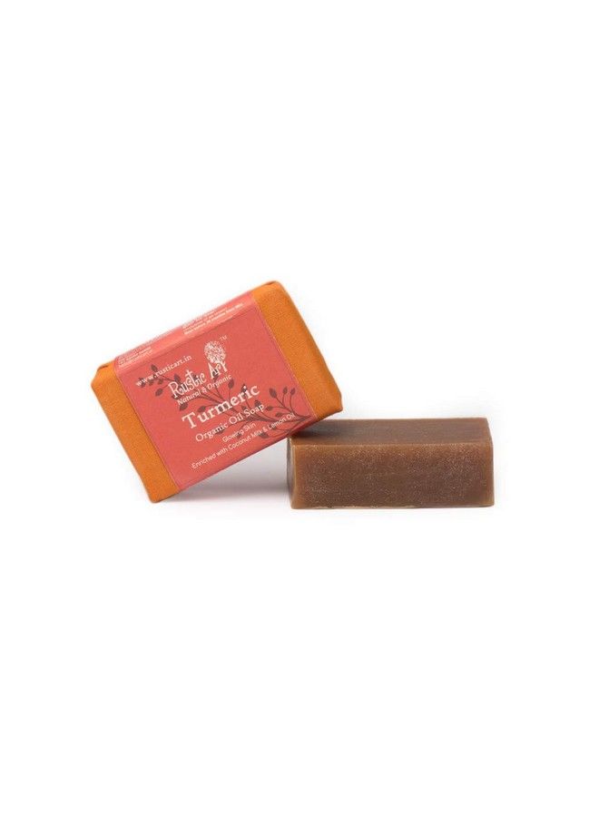 Rustic Art Organic Soap ; Pack Of 2 * 100 Gm (Turmeric) - Image 3