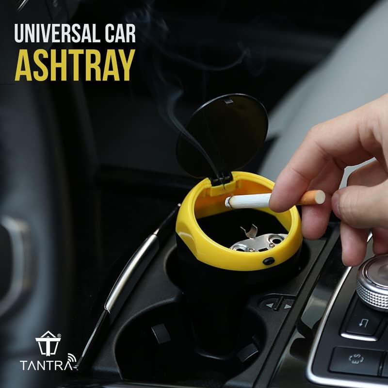 Tantra Car Ashtray Car Accessories Mini Car Ash Tray for Home Office Flame Retardant Material, Compatible with all cars - Image 2
