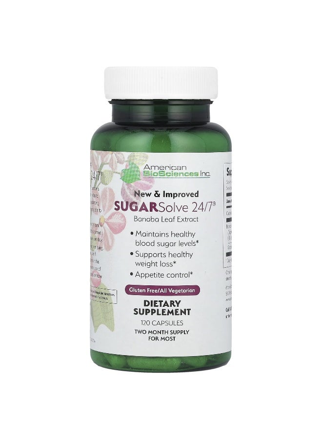 American BioSciences American Biosciences, SUGARSolve 24/7®, 120 Capsules - Image 1
