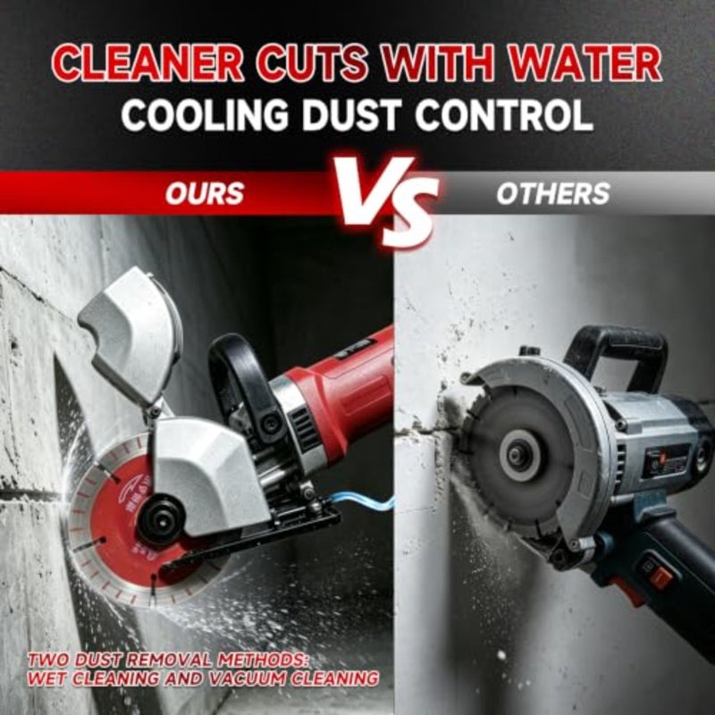 Wall Groove Cutting Machine with Tool Box 220V 4800W, with 4 PCS Saw Blades Wall Slotting Machine Electric Wall Chaser for Brick Granite Marble Concrete 38MM Cutting Width/38MM Cutting Depth - Image 3