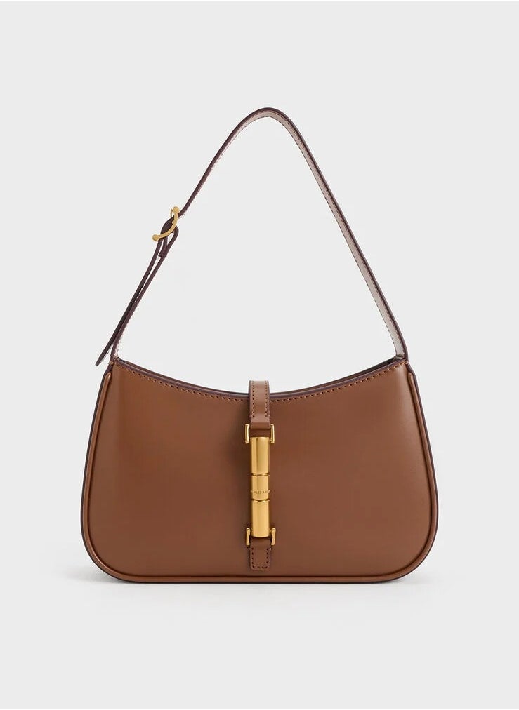 Charles & Keith - esia Metallic Accent Shoulder Bag - Image 1