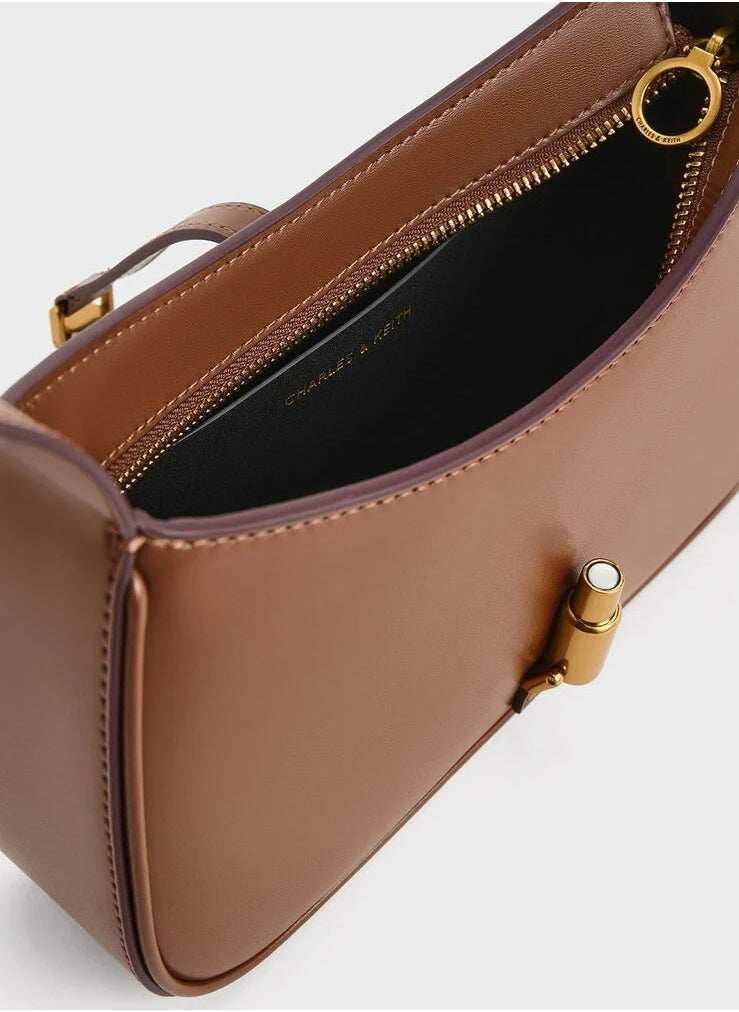 Charles & Keith - esia Metallic Accent Shoulder Bag - Image 1