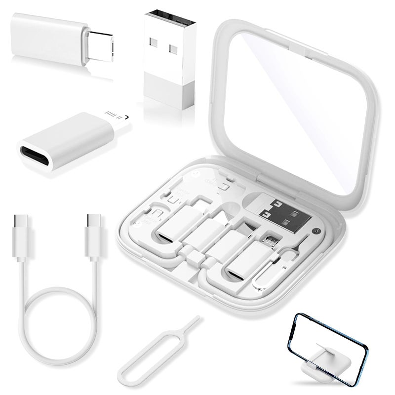 TERRIFI USB Adapter Kit - USB C to Lightning, USB A, OTG Multi Cable Travel Box for iPhone 15, Google Pixel - Image 1