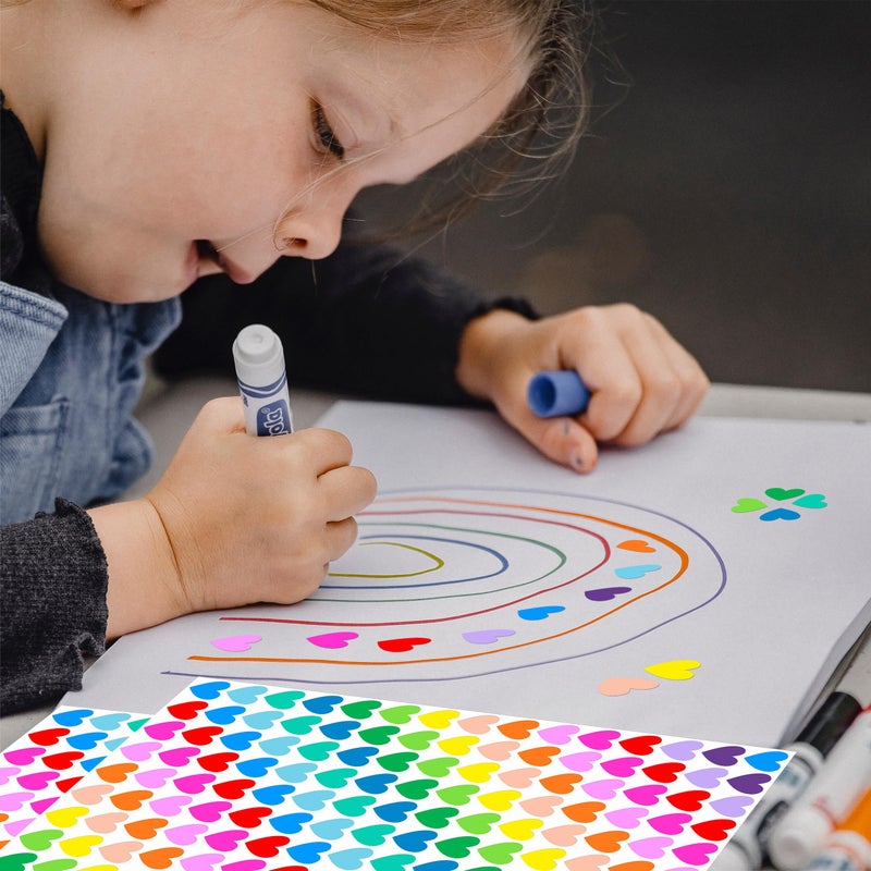 YSHIHE Heart Stickers, 4050 Pieces, 1/2 Inch Mini Colorful Stickers for Kids, Party Favors, Decorating - Image 4