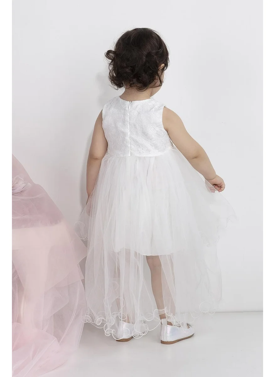 Babydola Minimony 6-24 Months Sleeveless Tulle Tailed Baby Girl Child Dress 1001 Holiday Evening Dress Wedding Dress