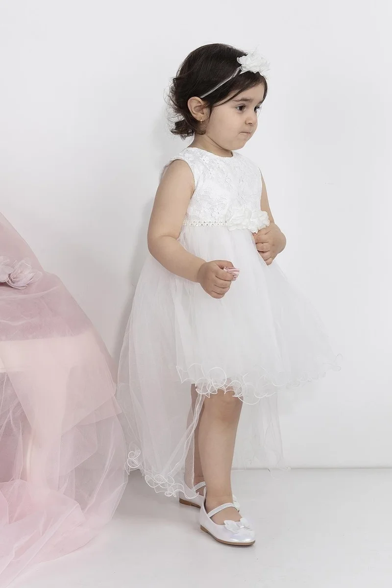 Babydola White Flower Girl Dress