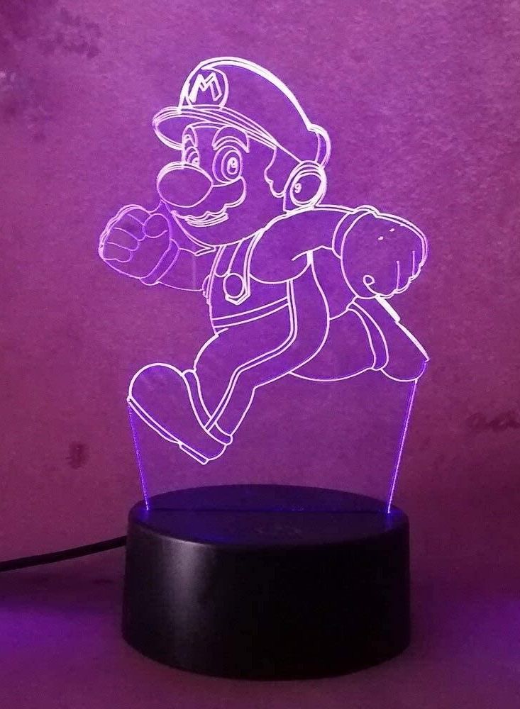 D LED Multicolor Night Light Lava House Decoration Super Gift for n Baby Sleep Lamp Nursery Light Desk Table Lamp Mario - Image 1