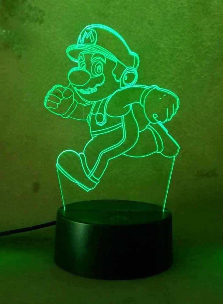 D LED Multicolor Night Light Lava House Decoration Super Gift for n Baby Sleep Lamp Nursery Light Desk Table Lamp Mario - Image 3