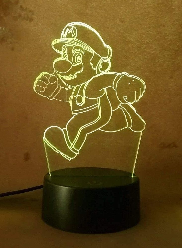 D LED Multicolor Night Light Lava House Decoration Super Gift for n Baby Sleep Lamp Nursery Light Desk Table Lamp Mario - Image 4