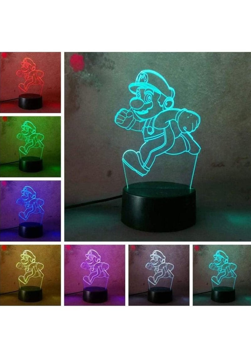 D LED Multicolor Night Light Lava House Decoration Super Gift for n Baby Sleep Lamp Nursery Light Desk Table Lamp Mario - Image 2