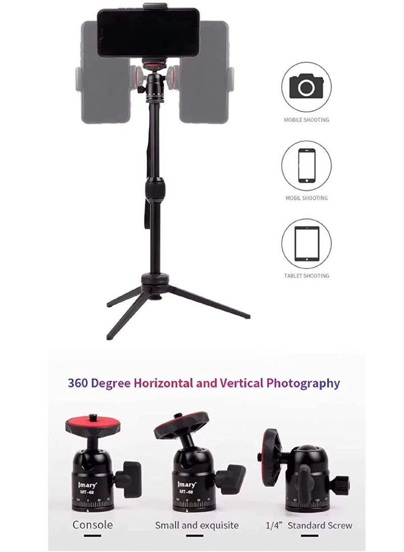 JMARY MT-68 Table-Top Extendable Foldable Tripod Stand for Mobile Phones and DSLR & Digital Cameras - Image 3