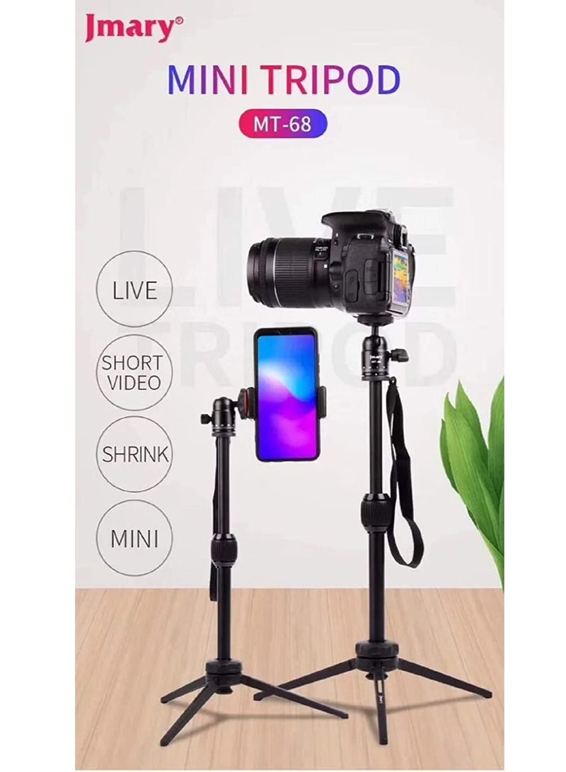 JMARY MT-68 Table-Top Extendable Foldable Tripod Stand for Mobile Phones and DSLR & Digital Cameras - Image 2