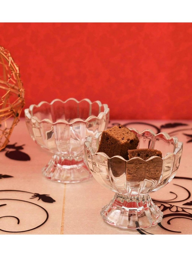 1st Time Stylish Ice Cream Bowl for Ice Cream, Dessert and Pudding, Clear, 100 Ml, Pack of 5, 9.5 X 9.5 X 8 CM- A42 - Image 4