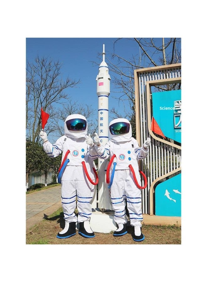 Loquat Astronaut Space Suit Doll Costume Children Student Space Suit Sports Show Space Suit Inflatable Doll Suit-Color:1 Separate Headgear-Height:131-140cm - Image 4