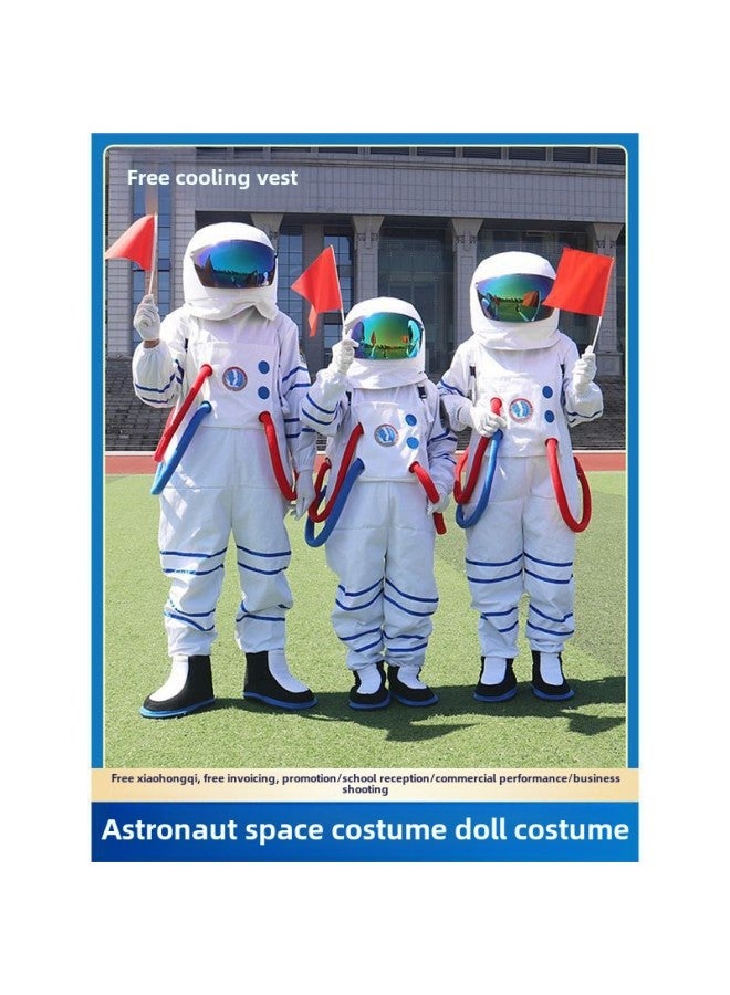 Loquat Astronaut Space Suit Doll Costume Children Student Space Suit Sports Show Space Suit Inflatable Doll Suit-Color:1 Separate Headgear-Height:131-140cm - Image 2