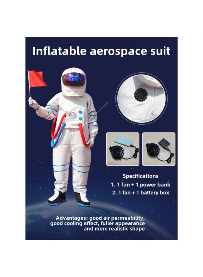 Loquat Astronaut Space Suit Doll Costume Children Student Space Suit Sports Show Space Suit Inflatable Doll Suit-Color:1 Separate Headgear-Height:131-140cm - Image 5