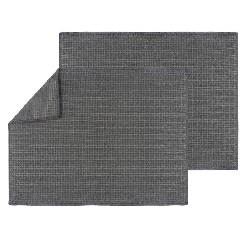 Top-spring 2Packs 20 x 15 Microfiber Dish Drying Mat for Kitchen Countertop Dry Pad for Dishes Flatware Dinnerware Glassware Drinkware Serveware Plate Tabletop Accessories Machine Wash Gray