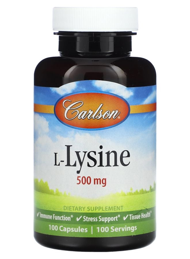 Carlson LLysine 500 mg 100 Capsules