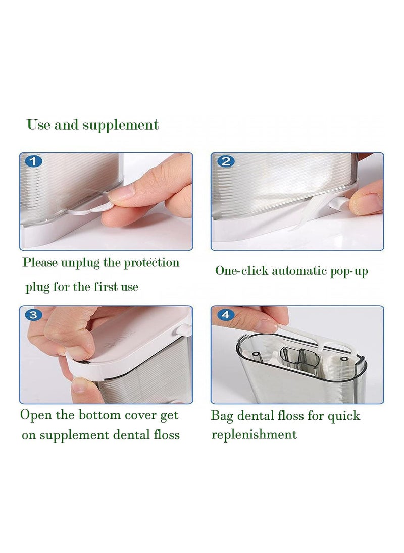 KASTWAVE Dental Floss Picks, Pop up Flossers Holder White Dispenser, Adult Flossing Sticks 88 Count, No Fragrance Smell, Sealed Storage, Cleaning Teeth More Hygienic  - Image 5