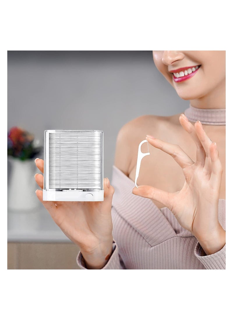 KASTWAVE Dental Floss Picks, Pop up Flossers Holder White Dispenser, Adult Flossing Sticks 88 Count, No Fragrance Smell, Sealed Storage, Cleaning Teeth More Hygienic  - Image 2