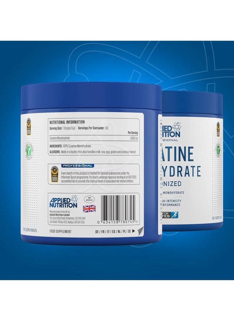 Applied Nutrition Applied Nutrition Creatine - Creatine Monohydrate Micronized Powder, Increases High-Intensity Physical Performance, Unflavoured (250g - 50 Servings)  - Image 4