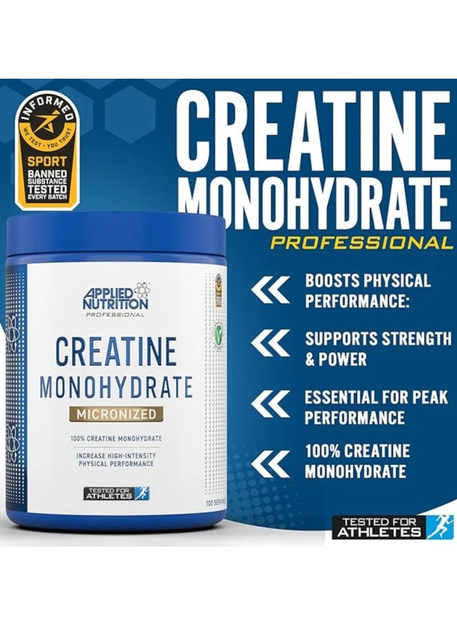 Applied Nutrition Applied Nutrition Creatine - Creatine Monohydrate Micronized Powder, Increases High-Intensity Physical Performance, Unflavoured (250g - 50 Servings)  - Image 2
