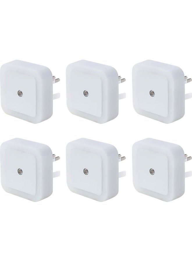 مصابيح LED ليلية بقابس مكونة من 6 قطع أبيض دافئ - Image 1