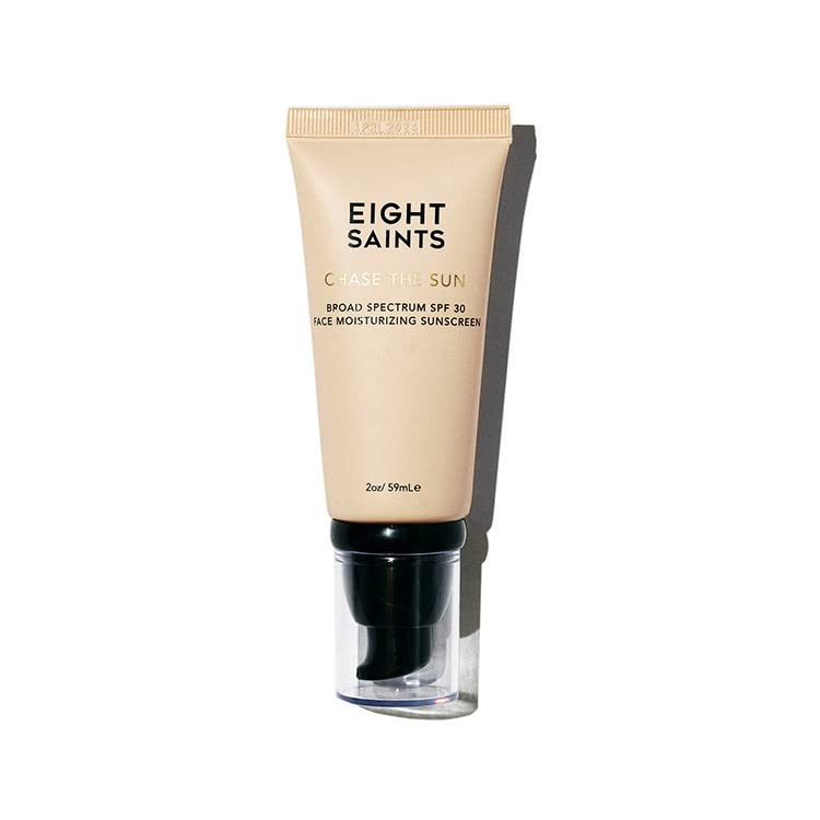 Eight Saints Chase the Sun Broad Spectrum SPF (30) Face Moisturizing Sunscreen, Natural and Organic Mineral-Base Sun Protection Daily Face Moisturizer, 2 Ounces, New Formula - Image 1