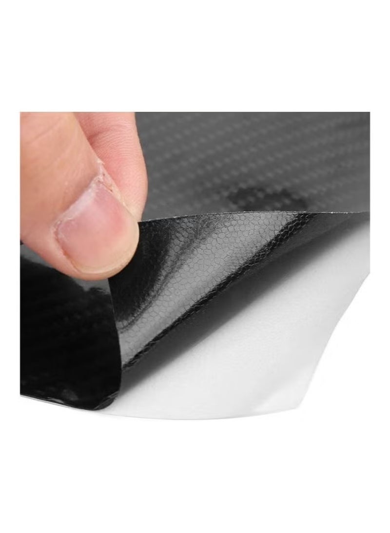 Black 6D Carbon Fiber Car Wrap 30×150cm, Glossy Air Release Vinyl Film for Auto Motorcycle DIY - Image 2