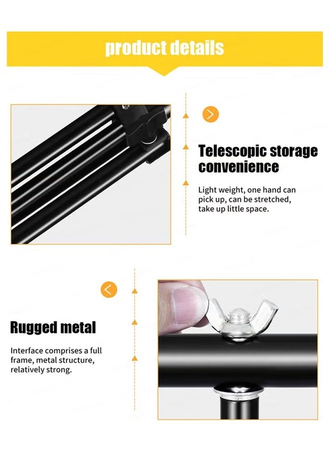 Aikenn Aikenn 6PCS Adjustable Studio Photography Backdrop Stand Kit Photo Backdrop Stand Kit for Studio Photoshoot Photography Backdrop Background Bracket Wedding Party 1.5 x 2 M Black - Image 4