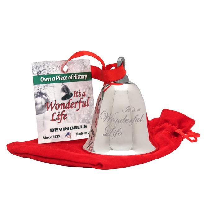 ITS A WONDERFUL LIFE SILVER PLATE CHRISTMAS TREE ORNAMENT