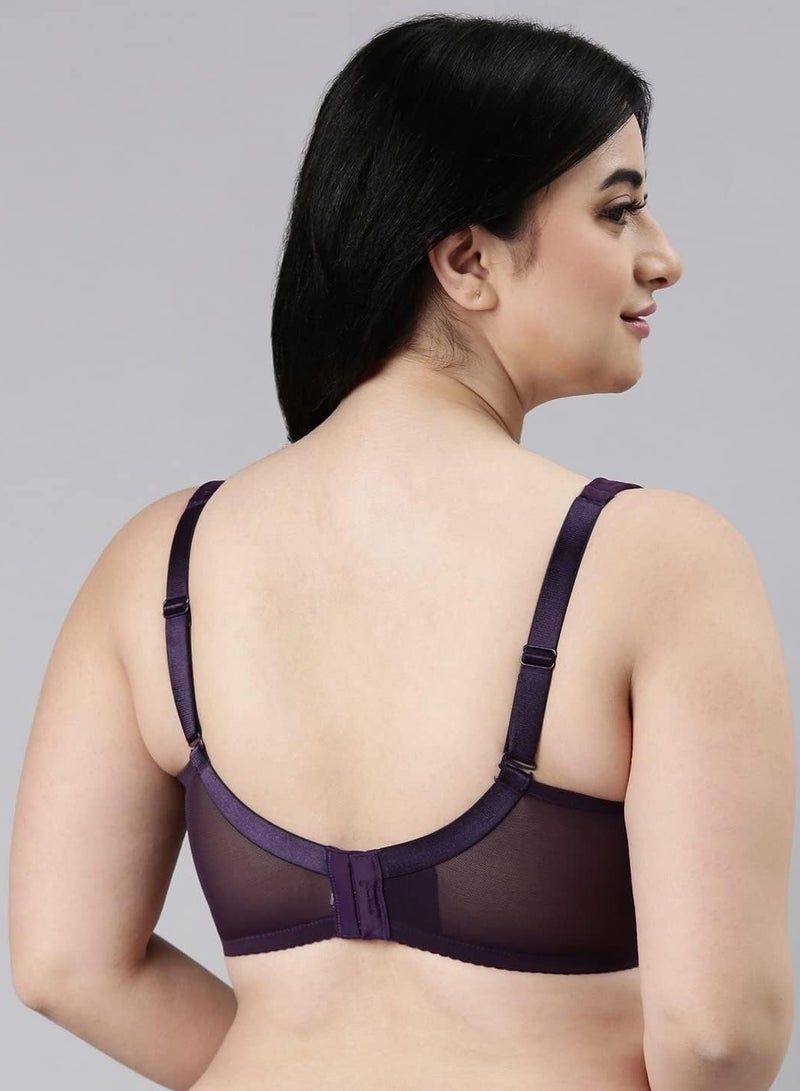 enamor Women Full Coverage T-shirt Bra Non-Wire Blackberry Cordial - Image 4