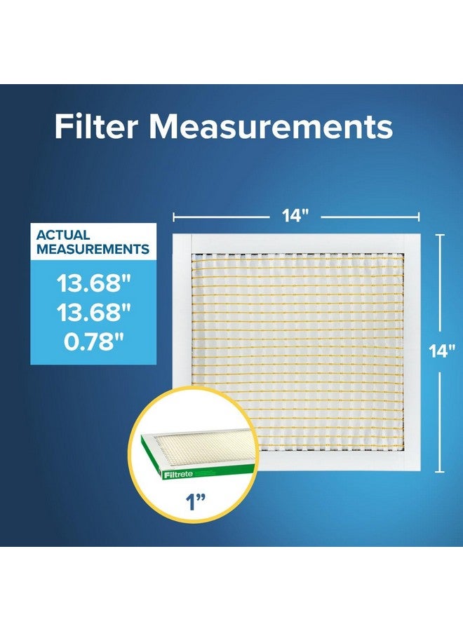 FILTRETE Filtrete 14x14x1 AC Furnace Air Filter, MERV 8, MPR 700, Tough on Pollen, Easy on Airflow, 3-Month Pleated 1-Inch Electrostatic Air Cleaning Filter, 4-Pack (Actual Size 13.688 x 13.688 x 0.78 in )  - Image 2