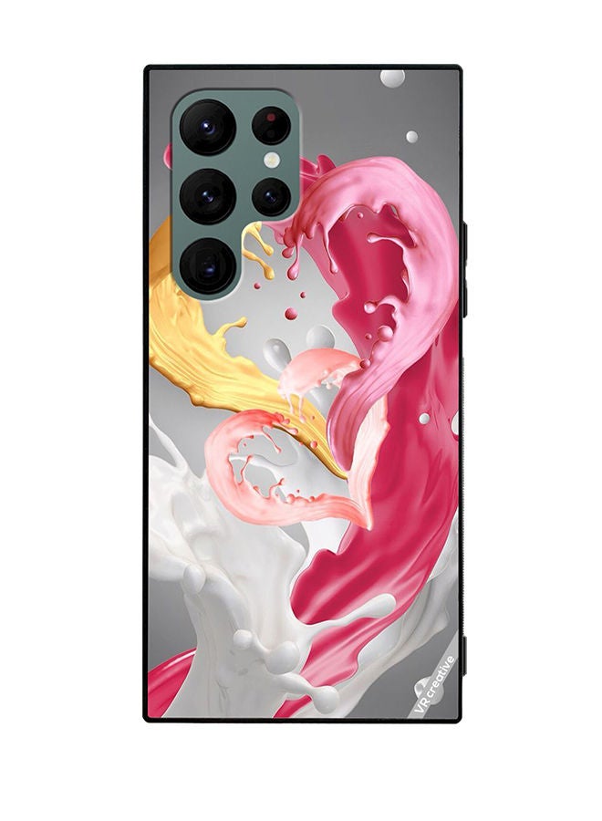 VR CREATIVE Protective Case Cover For Samsung Galaxy S22 Ultra 5G Couple Design Multicolour - Image 1