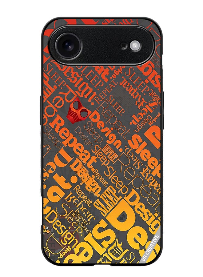 Protective Case Cover For Apple iPhone 17 Air Sleep Repeat Design Multicolour
